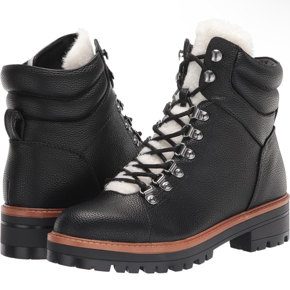 MARC FISHER Mallie Lug Sole Sherpa Booties - Picture 3 of 9